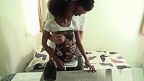 African Hottie With Nicely Shaped Booty Receives Big Cock