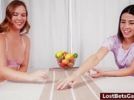 After Winning A Strip Game, She Was Tied To The Bed And Made To Cum