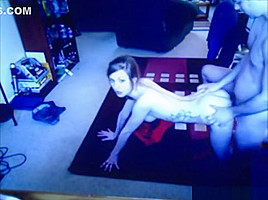 Amateur College Brunette Pleasing Cock In Dorms