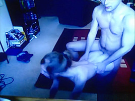 Amateur College Brunette Pleasing Cock In Dorms