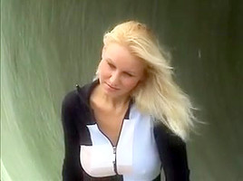 Amateur German blonde gets fucked by various guys