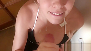 Amazing new tits get their FIRST big load! kinkycouple111