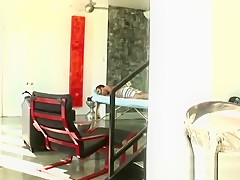 Bearded guy goes for a massage