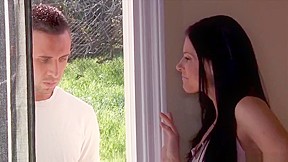 Big tit brunette MILF try's to help an addict well  at least unti