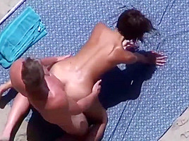 Big tits brunette cumshot on big ass