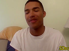 Black Hunk Giving Blowjob