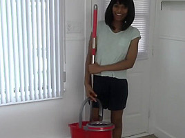 Black Maid Gives You Sloppy, Spitty Blowjob Till You Cum All Over Her Face