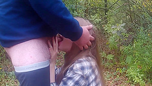 Blew Stranger by the woods, brought him home to finish sucking him off 