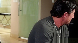 Blonde masseuse swallows