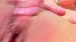 Blonde teen 18+ amateur Lada Love rubs her pussy closeup