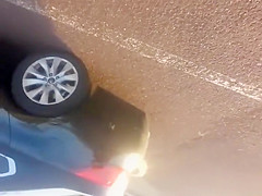 Blowjob in a parked car got spotted
