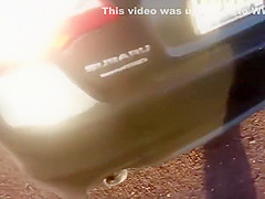 Blowjob in a parked car got spotted