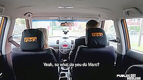 Bosomy driving MILF in lingerie fucked in car outdoor