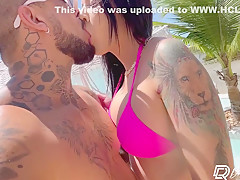 Brazilian Big Ass Sits Very Tasty On The Cock Of The Tattooed Gifted