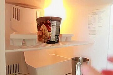 Busty Asian woman is sucking a big, hard cock in a POV style, to make it explode