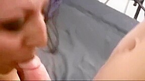 Cheeta sucking cock and swallows