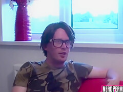 Chubby Amanda Talks To Guy Sofa