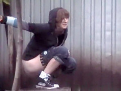 College students 18+ caught peeing outdoors
