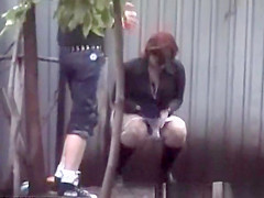 College students 18+ caught peeing outdoors