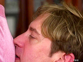 Colored hair shemale MILF with mediumtits fucks BFs asshole