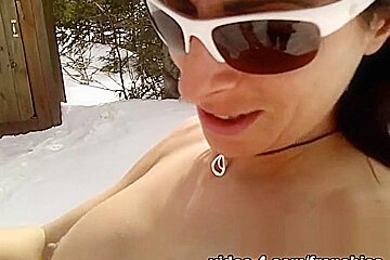 Cross Country Skiing Naked Cabin Blow Job - KinkyFrenchies