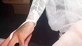Crossdresser alexpunkprincess in White Bride Lingerie Scene 01 1080p30fps