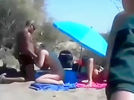 Cuckold Wife At A Beach With Many Onlookers