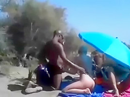 Cuckold Wife At A Beach With Many Onlookers