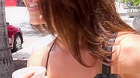 Cute Brunette Fucks Big Cock In Public