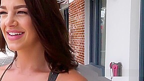 Cute Brunette Fucks Big Cock In Public