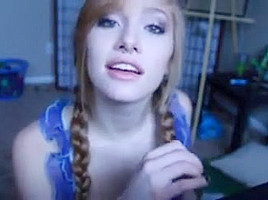 Cute horny teen 18+ blowjob dildo