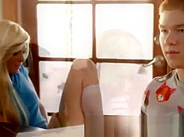 Cute teen 18+ guy Seduced by a couple in the kitchen