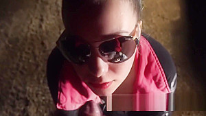 Dirty Talking Cum Loving GF Suck Dick Outside At Night In Headlights+Facial