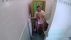 Doctor bangs blonde and films her