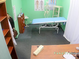 Doctor fucks milf patient on a desk