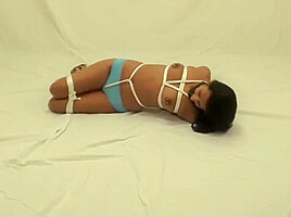 Drea Topless Cutie Roped And Ball Gagged Then