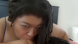 Ebony BBW Jadis White gets a white cock pounding