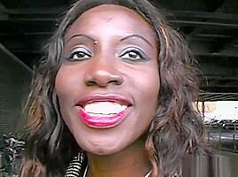 Ebony German Rides Cock