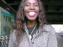 Ebony German Rides Cock