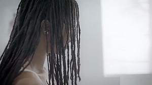 Ebony teen 18+ pussy fucked with a cock and a dildo