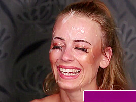 English Babe Jerking In Group For Bukkake