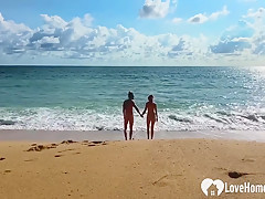 Enjoying The Beach In The Nude With Hubby