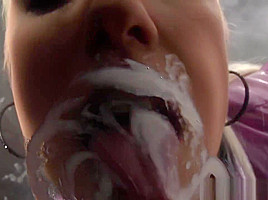 Euro babe slime sprayed