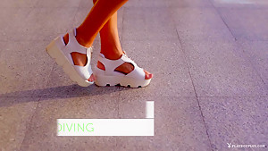 Fabulous pornstar Green Eyes in Amazing Brunette, Striptease porn clip