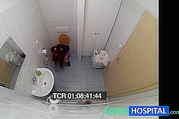 FakeHospital teen 18+ model cums for tattoo removal doctor