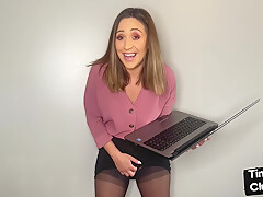 Fem Lady In Stockings Talks Dirty About Small Dicks