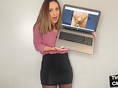 Fem Lady In Stockings Talks Dirty About Small Dicks