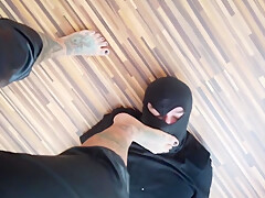 Foot Slave From The Wardrobe