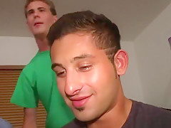 Frat twink assfingering and fucking in group