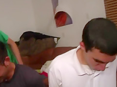 Frat twink assfingering and fucking in group